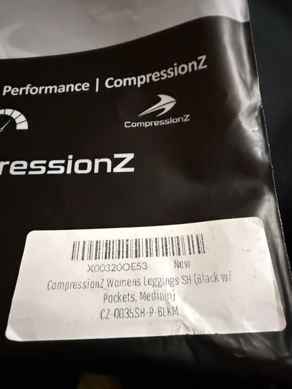 NWT New in package Compression Z high waist leggings black w/ pockets sz medium - Picture 7 of 8